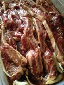 marinating kalbi
