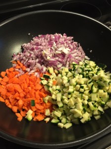 Veggies ready to saute